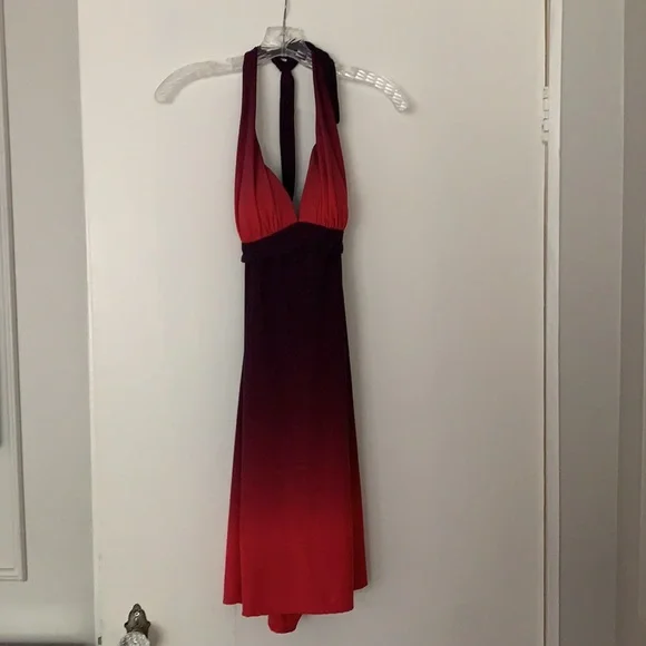 Jordan Taylor | Dresses | Jordan Taylor Reddish Pinkish And Purple Halter  Mini Dress | Poshmark